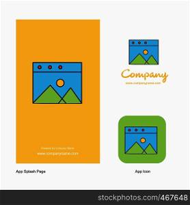 Image Company Logo App Icon and Splash Page Design. Creative Business App Design Elements