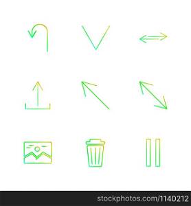 image , dust bin , pause , arrows , directions , avatar , download , upload , apps , user interface , scale , reset message , up , down , left , right , icon, vector, design, flat, collection, style, creative, icons