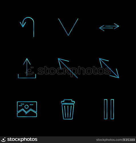 image , dust bin , pause , arrows , directions , avatar , download , upload , apps , user interface , scale , reset message , up , down , left , right , icon, vector, design, flat, collection, style, creative, icons