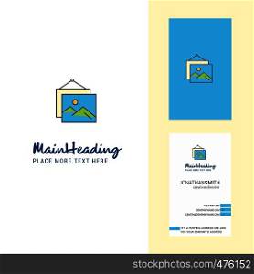 Image frame Creative Logo and business card. vertical Design Vector