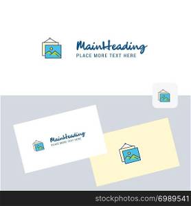 Image frame vector logotype with business card template. Elegant corporate identity. - Vector