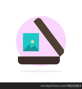 Image, Gallery, Picture Abstract Circle Background Flat color Icon