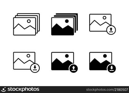 image icon set vector design template in white background