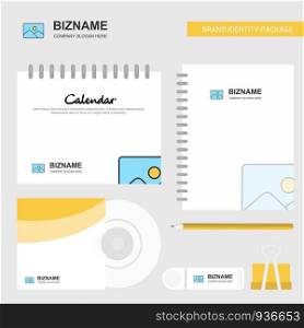 Image Logo, Calendar Template, CD Cover, Diary and USB Brand Stationary Package Design Vector Template