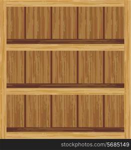 Image of a rack of wood for products in the store.