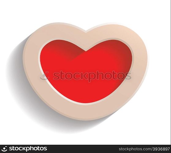Image of Heart on Valentine&rsquo;s Day. Vector illustration