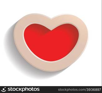 Image of Heart on Valentine&rsquo;s Day. Vector illustration