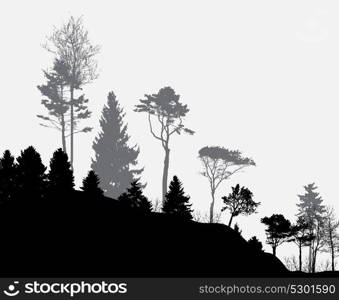 Image of Nature. Tree Silhouette. Eco banner. Vector Illustration EPS10. Image of Nature. Tree Silhouette. Eco banner. Vector Illustration.