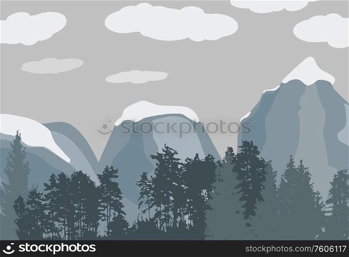 Image of Nature. Tree Silhouette. Vector Illustration. EPS10. Image of Nature. Tree Silhouette. Vector Illustration.