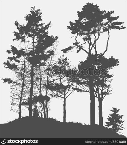 Image of Nature. Tree Silhouette. Vector Illustration EPS10. Image of Nature. Tree Silhouette. Vector Illustration