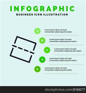 Image, Photo, Straighten Solid Icon Infographics 5 Steps Presentation Background