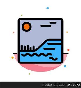 Image, Picture, Canada Abstract Flat Color Icon Template