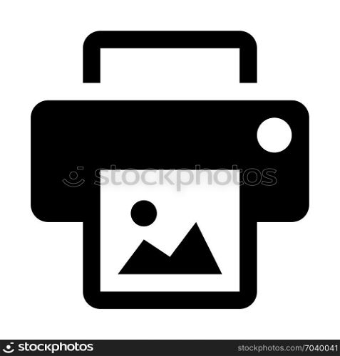 image printing, icon on isolated background