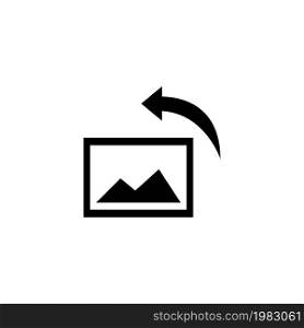 Image Rotation, Turn Photo, Turning Picture. Flat Vector Icon illustration. Simple black symbol on white background. Image Rotation, Turn Photo sign design template for web and mobile UI element. Image Rotation, Turn Photo Flat Vector Icon