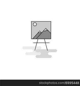 Image Web Icon. Flat Line Filled Gray Icon Vector