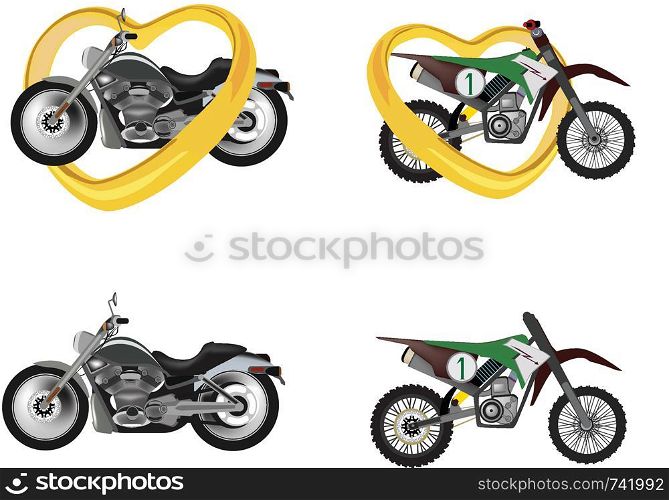 images of motorcycles in various grand touring and cross-country positions
