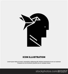 Imagination Form, Imagination, Head, Brian solid Glyph Icon vector