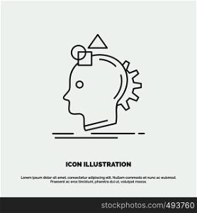 Imagination, imaginative, imagine, idea, process Icon. Line vector gray symbol for UI and UX, website or mobile application. Vector EPS10 Abstract Template background