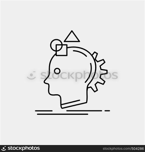 Imagination, imaginative, imagine, idea, process Line Icon. Vector isolated illustration. Vector EPS10 Abstract Template background