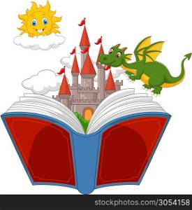 Imagination in a children fairy tail fantasy book