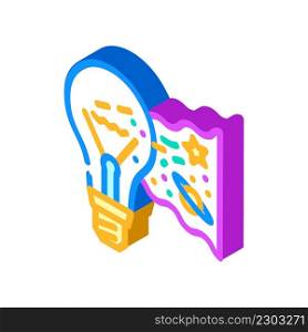 imagination light bulb isometric icon vector. imagination light bulb sign. isolated symbol illustration. imagination light bulb isometric icon vector illustration