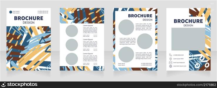 Imagination skills development blank brochure design. Template set with copy space for text. Premade corporate reports collection. Editable 4 paper pages. Source Sans, Myriad Pro, Arial fonts used. Imagination skills development blank brochure design