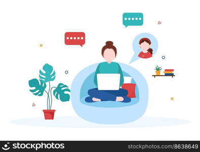 Immigration Consultant Template Hand Drawn Cartoon Flat Illustration Counseling Assistance for Provide Advice to People Who Will Make the Move