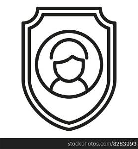 Immune system shield icon outline vector. Health virus. Body disease. Immune system shield icon outline vector. Health virus