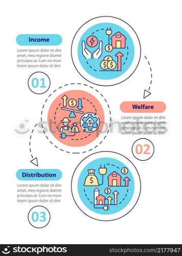 Impact of rural electrification vertical infographic template. Data visualization with 3 steps. Process timeline info chart. Workflow layout with line icons. Myriad Pro-Bold, Regular fonts used. Impact of rural electrification vertical infographic template