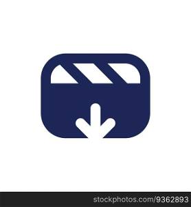 Import video file black pixel perfect solid ui icon. Footage editing software. Media player application. Silhouette symbol on white space. Glyph pictogram for web, mobile. Isolated vector image. Import video file black pixel perfect solid ui icon