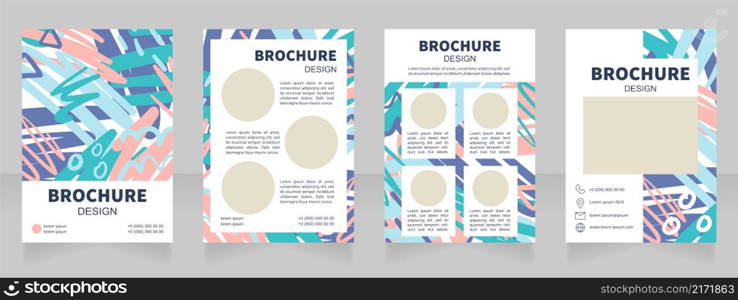 Importance of art blank brochure design. Template set with copy space for text. Premade corporate reports collection. Editable 4 paper pages. Source Sans, Myriad Pro, Arial fonts used. Importance of art blank brochure design