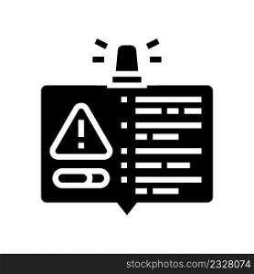 important information glyph icon vector. important information sign. isolated contour symbol black illustration. important information glyph icon vector illustration