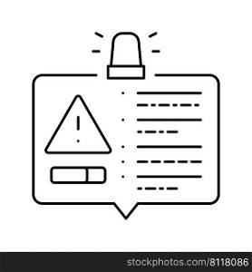 important information line icon vector. important information sign. isolated contour symbol black illustration. important information line icon vector illustration