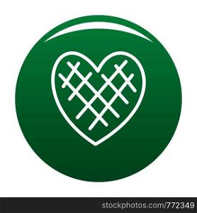 Impressionable heart icon. Simple illustration of impressionable heart vector icon for any design green. Impressionable heart icon vector green