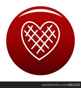 Impressionable heart icon. Simple illustration of impressionable heart vector icon for any design red. Impressionable heart icon vector red