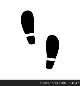 Imprint shoes icon isolated on white background. Vector illustration