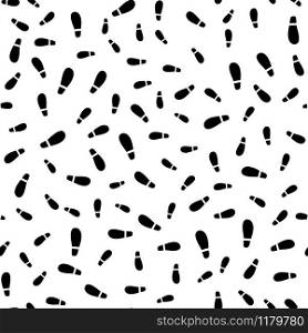 Imprint shoes seamless pattern. Vector illustration. Imprint shoes seamless pattern, vector