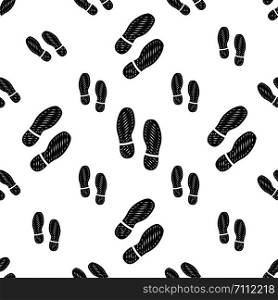 Imprint Soles Shoes Icon Seamless Pattern Vector Art Illustration