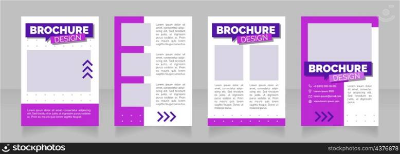 Improve graduate employability blank brochure design. Template set with copy space for text. Premade corporate reports collection. Editable 4 paper pages. Rubik Black, Regular, Light fonts used. Improve graduate employability blank brochure design