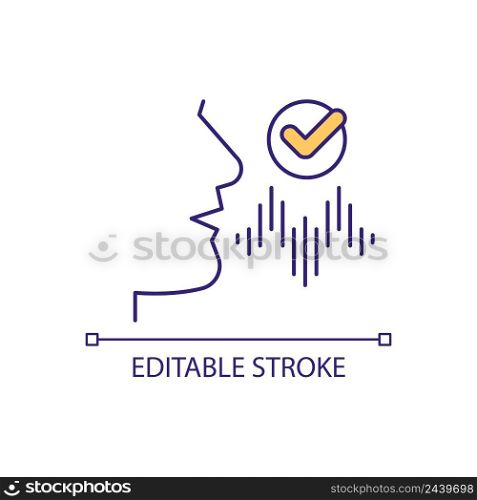 Improve oratory skills RGB color icon. Voice training and practice. Pace your speech. Sound waves. Isolated vector illustration. Simple filled line drawing. Editable stroke. Arial font used. Improve oratory skills RGB color icon