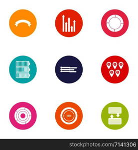 Improve the scheme icons set. Flat set of 9 improve the scheme vector icons for web isolated on white background. Improve the scheme icons set, flat style