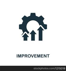 Improvement vector icon illustration. Creative sign from quality control icons collection. Filled flat Improvement icon for computer and mobile. Symbol, logo vector graphics.. Improvement vector icon symbol. Creative sign from quality control icons collection. Filled flat Improvement icon for computer and mobile