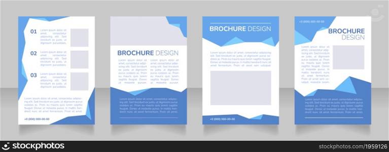 Improving professional qualifications blank brochure layout design. Vertical poster template set with empty copy space for text. Premade corporate reports collection. Editable flyer paper pages. Improving professional qualifications blank brochure layout design