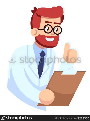 Improving system performance semi flat RGB color vector illustration. Smiling figure. Robotics courses for beginners. Computer scientist raising thumb up isolated cartoon character on white background. Improving system performance semi flat RGB color vector illustration