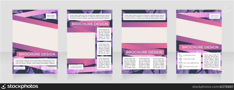 Improving urban infrastructure blank brochure design. Template set with copy space for text. Premade corporate reports collection. Editable 4 paper pages. Montserrat Medium, Regular fonts used. Improving urban infrastructure blank brochure design