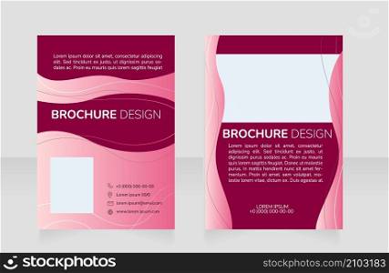 Improving women health blank brochure design. Template set with copy space for text. Premade corporate reports collection. Editable 2 paper pages. Nunito Bold, ExtraLight, Light fonts used. Improving women health blank brochure design