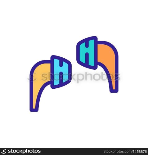 in-ear headphones icon vector. in-ear headphones sign. color symbol illustration. in-ear headphones icon vector outline illustration