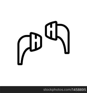 in-ear headphones icon vector. in-ear headphones sign. isolated contour symbol illustration. in-ear headphones icon vector outline illustration