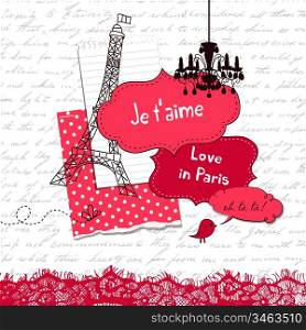In Love with Paris, Cute scrapbook elements