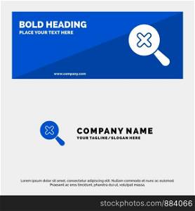 In, Search, Zoom SOlid Icon Website Banner and Business Logo Template